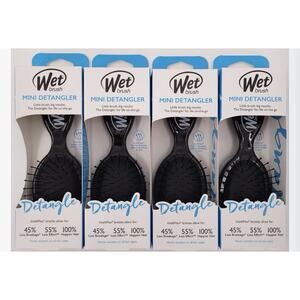 Wet Brush Mini Detangler Black 4 Pack